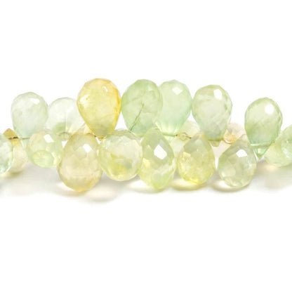 5x3-11x7mm Prehnite faceted tear drop beads 8 inch 80 pieces