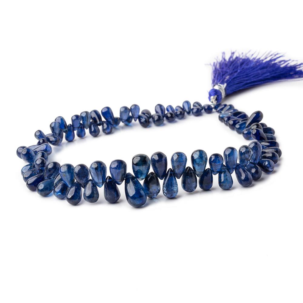 5x3-13x7mm Kyanite Plain Tear Drop Beads 10 inch 93 pieces AAA