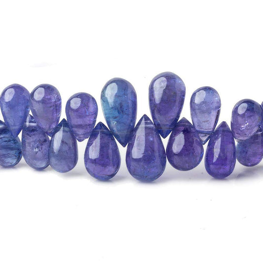 5x3-13x8mm Tanzanite plain tear drop beads 16 inch 155 pieces AA Grade