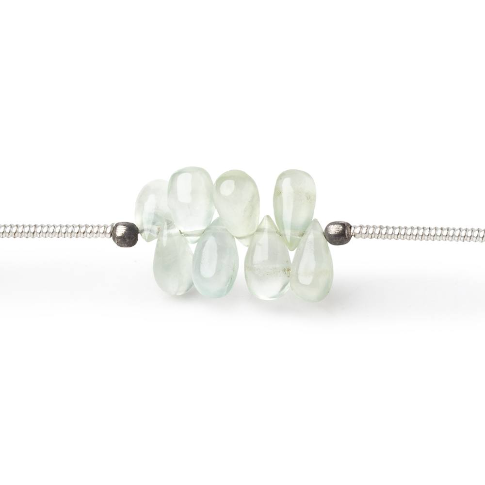 5x3-7x4mm Prehnite Plain Tear Drop Beads 8 inch 48 pieces