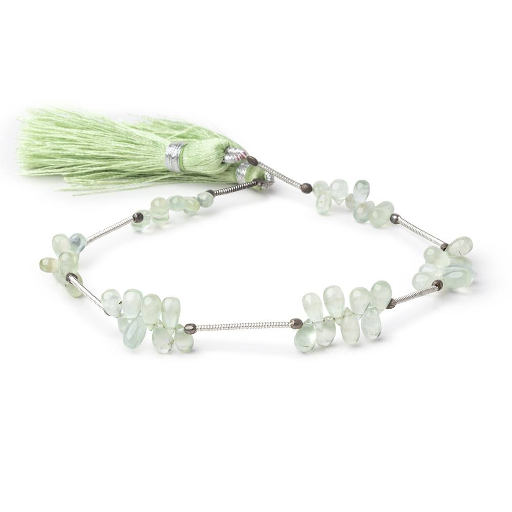 5x3-7x4mm Prehnite Plain Tear Drop Beads 8 inch 48 pieces