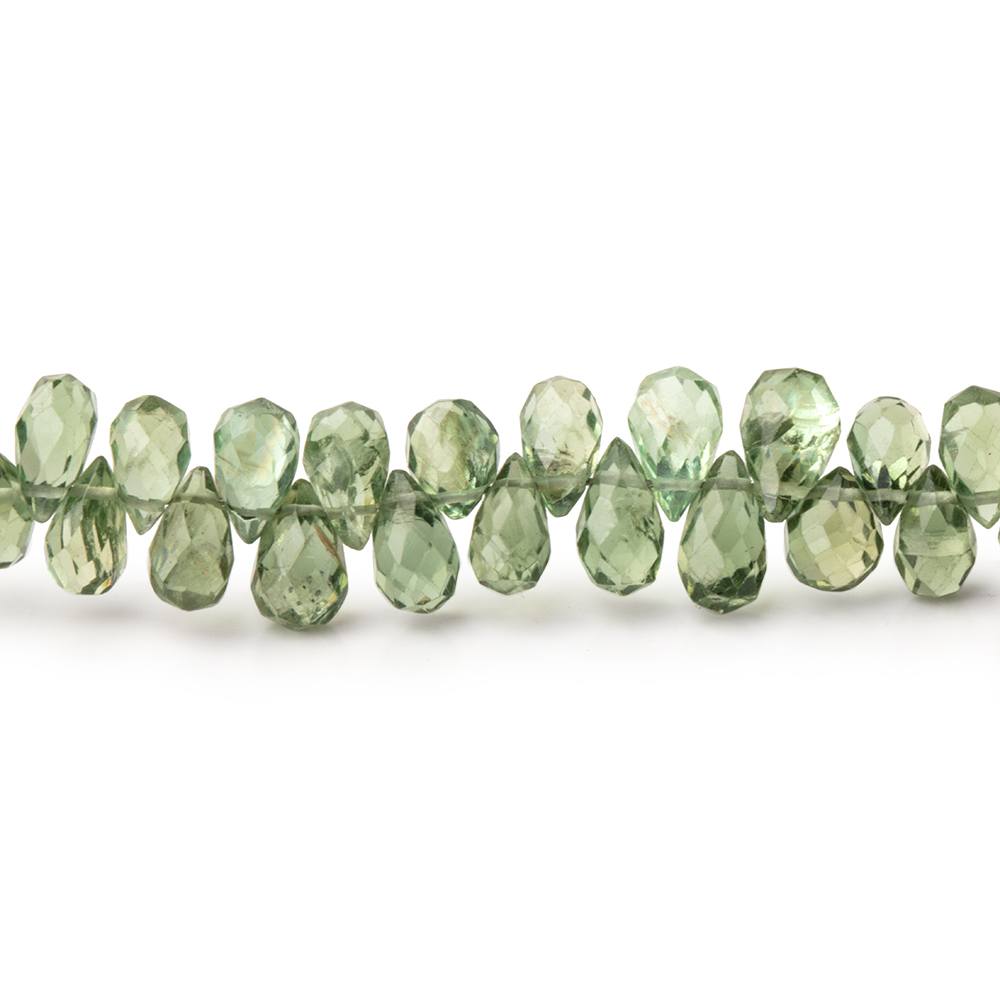 5x3-7x5mm Green Apatite Faceted Tear Drop Beads 8 inch 91 pieces