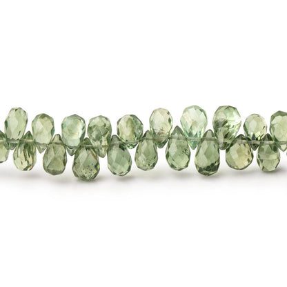 5x3-7x5mm Green Apatite Faceted Tear Drop Beads 8 inch 91 pieces