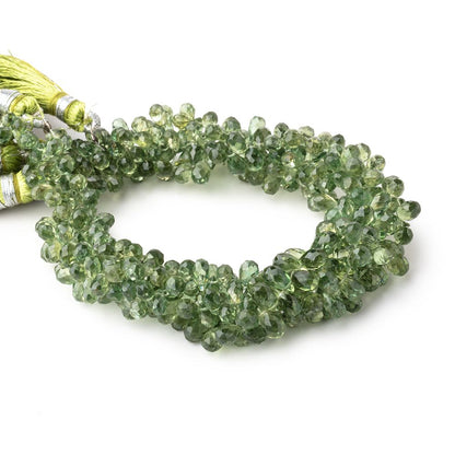 5x3-7x5mm Green Apatite Faceted Tear Drop Beads 8 inch 91 pieces