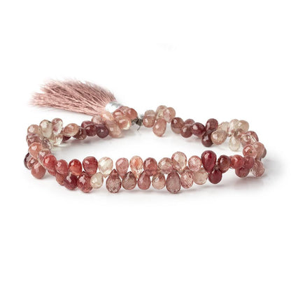 5x3-8x4mm Shaded Andesine faceted tear drop beads 8 inch 90 pieces