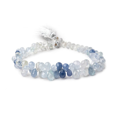 5x3-8x6mm Ceylon Sapphire Faceted Tear Drop Beads 7.5 inch 90 pieces AA