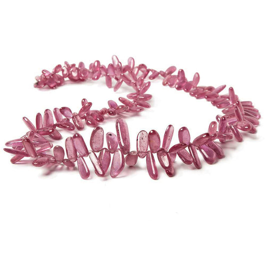 5x3-9x4mm Ruby glass filled plain free shape beads 18  inch 210 pieces