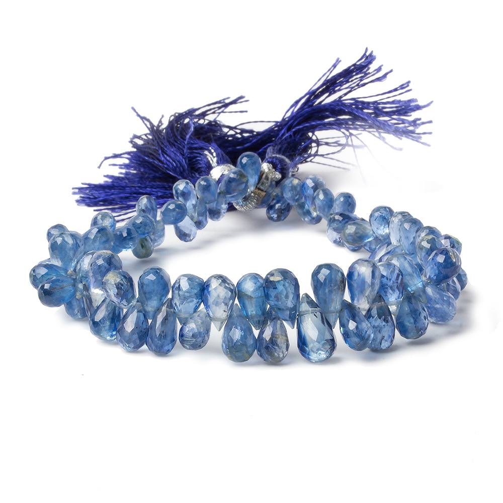5x3-9x5mm Kyanite Faceted Tear Drop Beads 7 inch 82 pieces