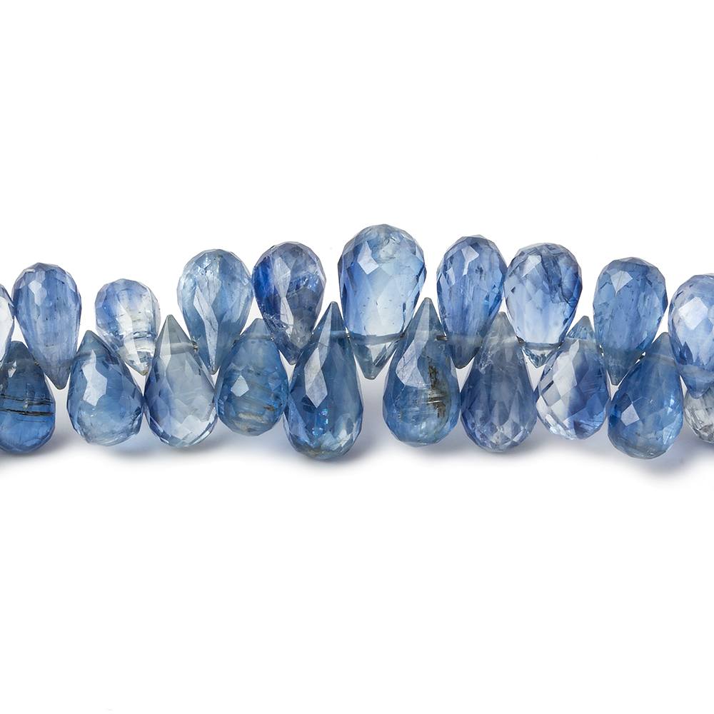 5x3-9x5mm Kyanite Faceted Tear Drop Beads 7 inch 82 pieces