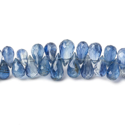 5x3-9x5mm Kyanite Faceted Tear Drop Beads 7 inch 82 pieces