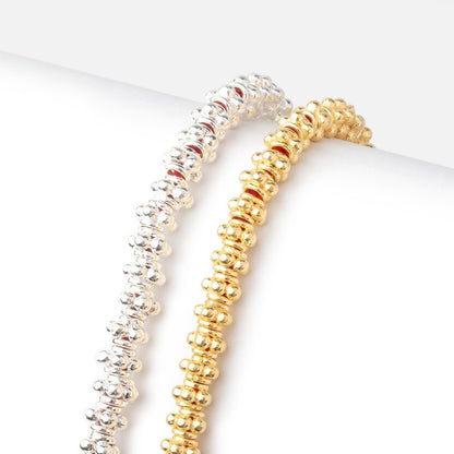 5x3mm Daisy Stack Spacer Beads 8 inch 54 pieces