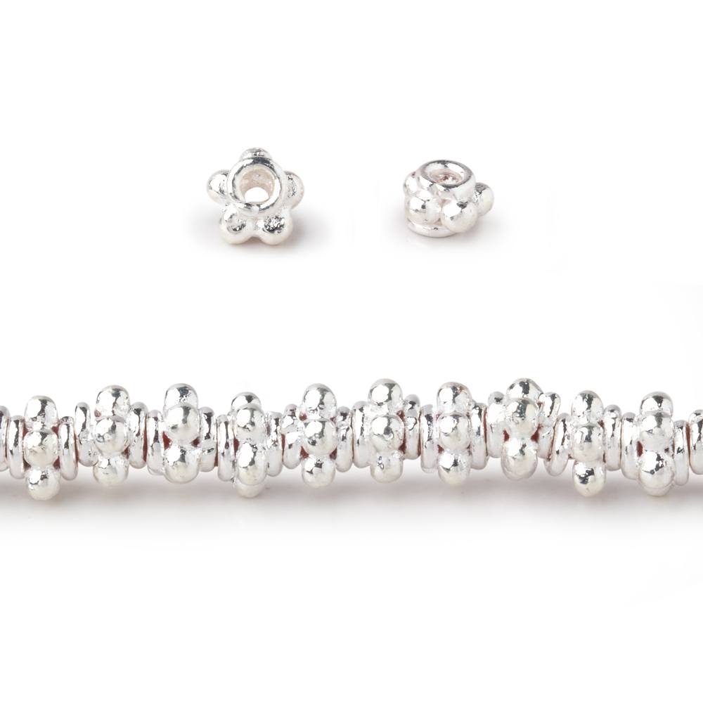 5x3mm Daisy Stack Spacer Beads 8 inch 54 pieces