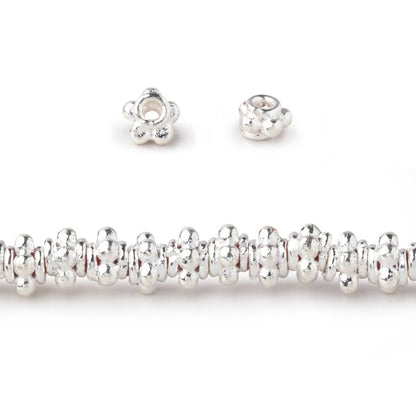 5x3mm Daisy Stack Spacer Beads 8 inch 54 pieces