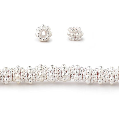 5x3mm Daisy & Twist Stack Spacer Beads 8 inch 60 pieces