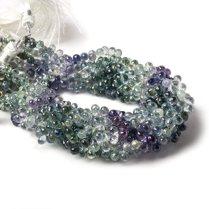 5x3mm Multi Color Sappphire Faceted Tear Drop Beads 7.5 inch 126 pieces