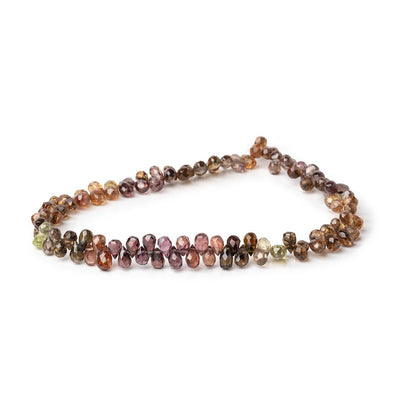 5x3mm Multi Color Tourmaline Faceted Tear Drop Beads 8 inch 108 pieces