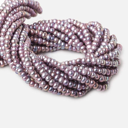 5x3mm MultiColor Purple Berry Off Round 2.5mm Large Hole Pearls 15 inch 120 pieces