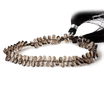 5x3mm Smoky Quartz Faceted Pear Bead 8 inch 115 pieces
