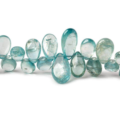 5x4-10x6mm Blue Zircon Plain Pears 8 inch 68 beads A