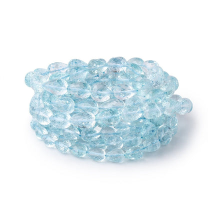 5x4-10x8mm Aquamarine Faceted Tear Drops 18 inch 54 beads AA