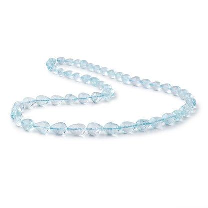 5x4-10x8mm Aquamarine Faceted Tear Drops 18 inch 54 beads AA