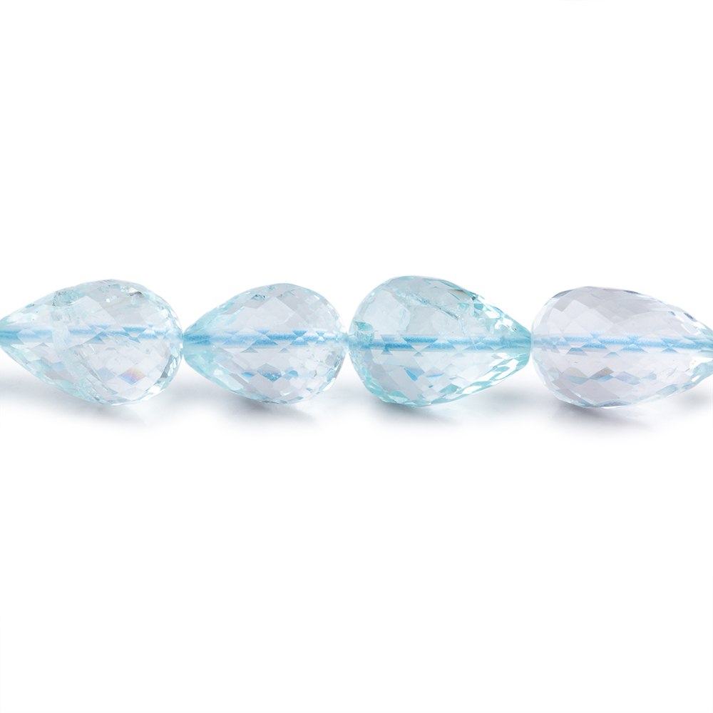 5x4-10x8mm Aquamarine Faceted Tear Drops 18 inch 54 beads AA