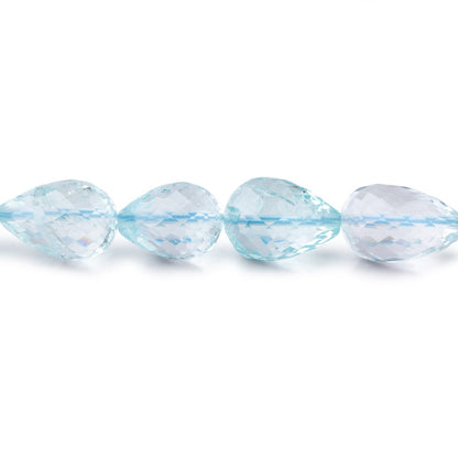 5x4-10x8mm Aquamarine Faceted Tear Drops 18 inch 54 beads AA
