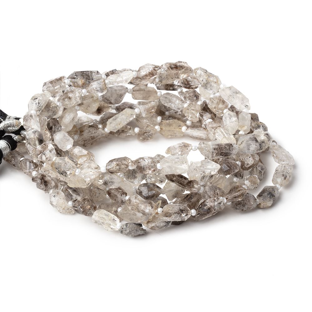 5x4-11x6mm Double Terminated Quartz natural crystal beads 15 inch 42 pieces