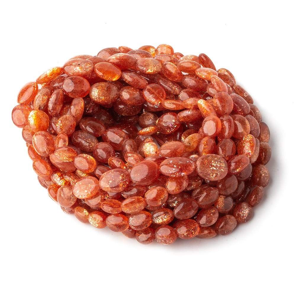 5x4-11x8mm Sunstone Plain Nugget Beads 16 inch 44 pieces