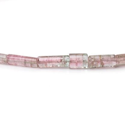 5x4-13x5mm Multi Color Tourmaline Natural Tube Beads 16 inch 53 pieces AA