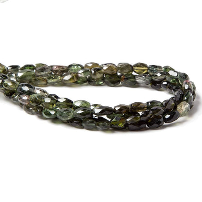 5x4-6x4mm Multi Color Tourmaline faceted nugget beads 14.5 inches 58 pieces