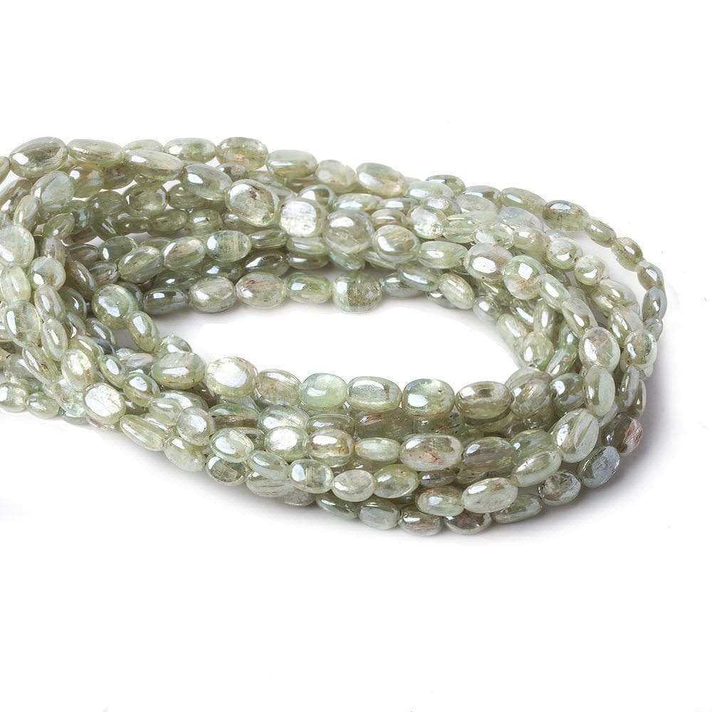 5x4-6x5mm Mystic Green Kyanite plain oval beads 16 inch 67 pcs