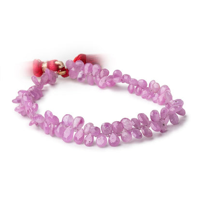 5x4-7x4.5mm Burmese Ruby Faceted Pear Beads 8 inch 96 pieces AA