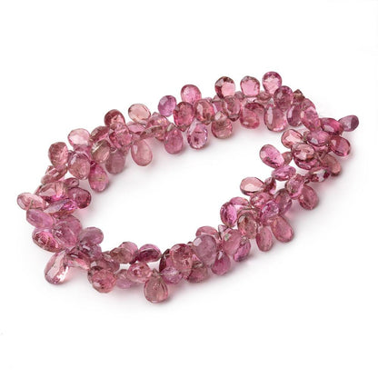 5x4-7x4.5mm Pink Tourmaline Faceted Pears Lot of Two Strands with 116 Beads