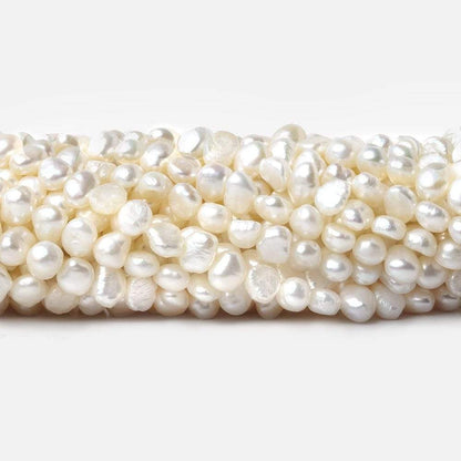 5x4-7x4mm Off White Baroque Freshwater Pearl 14 inch 80 pcs