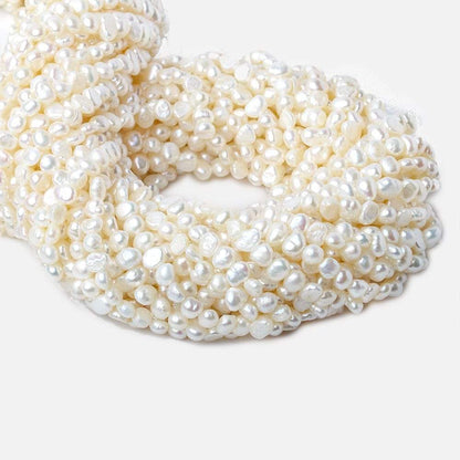 5x4-7x4mm Off White Baroque Freshwater Pearl 14 inch 80 pcs