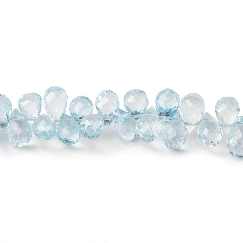 5x4-7x4mm Sky Blue Topaz Tear Drops 8 inch 95 beads