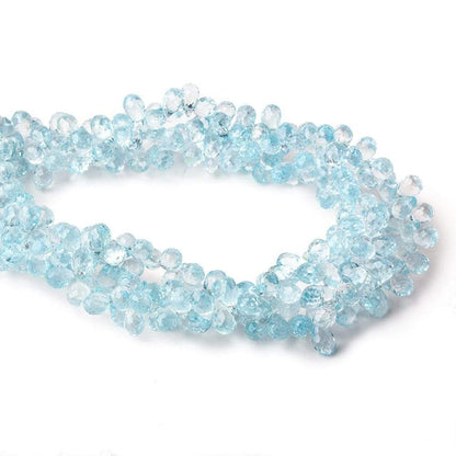 5x4-7x4mm Sky Blue Topaz Tear Drops 8 inch 95 beads