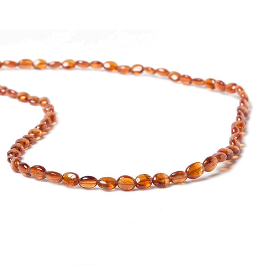 5x4-7x5mm Mandarin Garnet Plain Ovals 15.5 inch 69 pieces