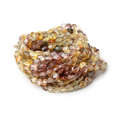 5x4-7x5mm Multi Color Golden Zircon Faceted Pear 16 inch 70 Beads AA