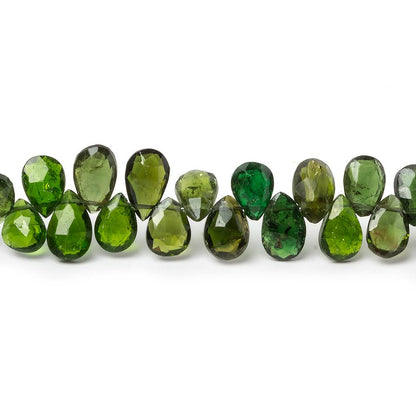 6x5-8x5mm Chrome Diopside faceted pear Beads 7 inch 64 pieces