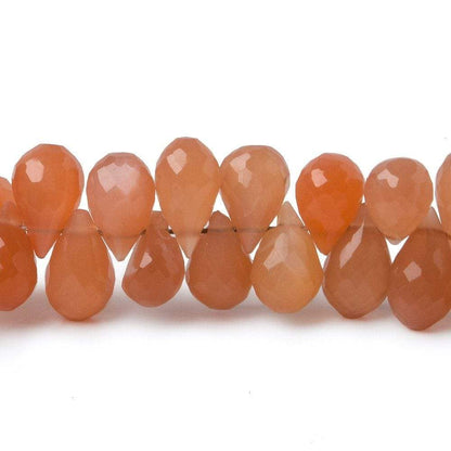 5x4-8x5mm Dark Angel Skin Moonstone Faceted Tear Drop Beads 8 inch 81 pieces