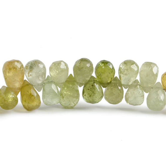 5x4-8x5mm Grossular Garnet faceted tear drop beads 8 inch 84 beads