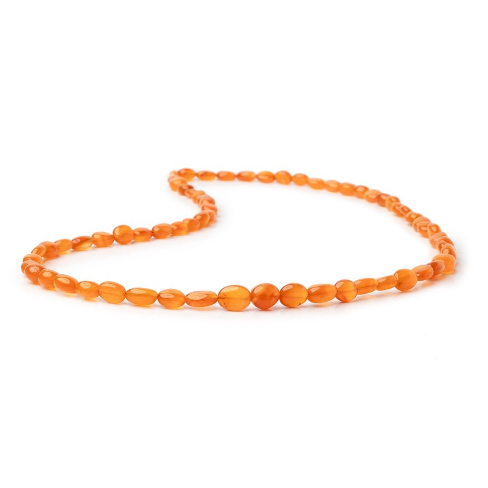5x4-8x6mm Carnelian Plain Oval Beads 16 inch 66 pieces A