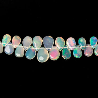 5x4-8x6mm Ethiopian Opal Plain Pears 8 inch 76 beads