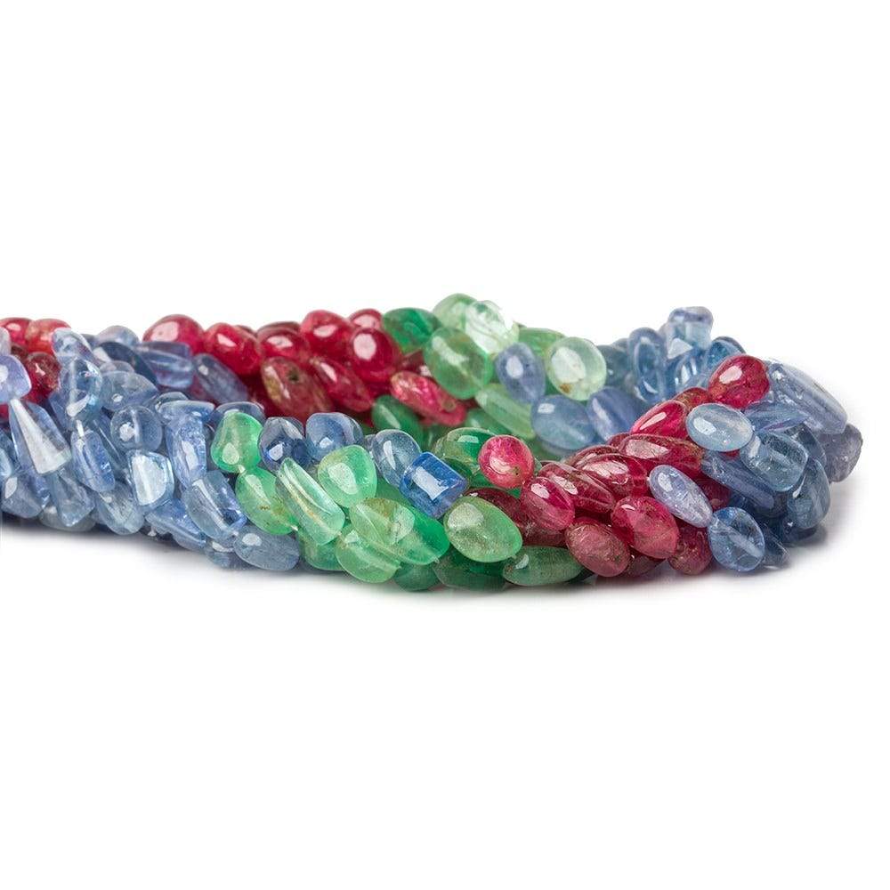 5x4-8x6mm Multi-gemstone Plain Nugget Beads 24 inch 90 pieces