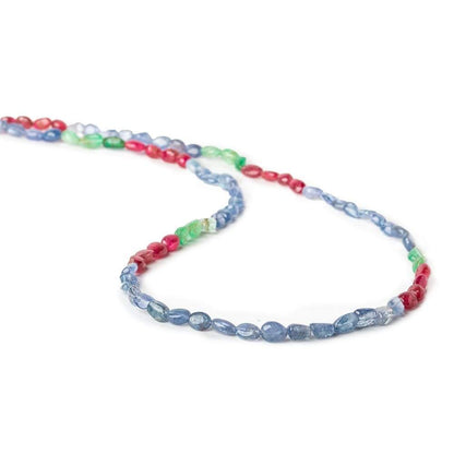 5x4-8x6mm Multi-gemstone Plain Nugget Beads 24 inch 90 pieces