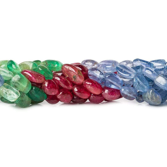 5x4-8x6mm Multi-gemstone Plain Nugget Beads 24 inch 90 pieces