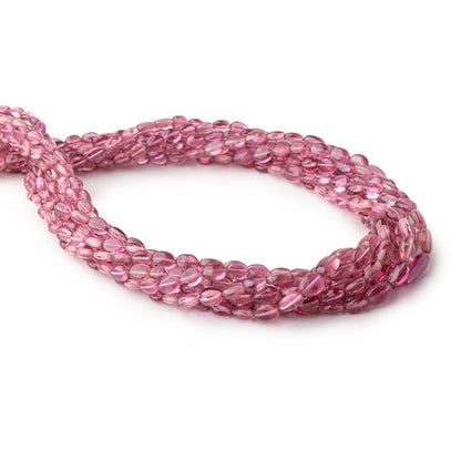 5x4-8x6mm Pink Tourmaline Plain Oval Beads 18 inch 81 pieces AAA