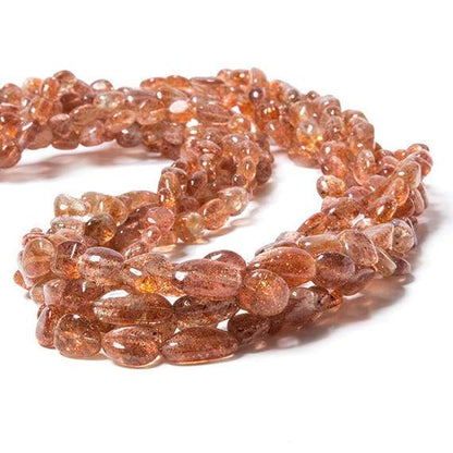5x4-8x6mm Sunstone plain nugget beads 18 inches 68 pieces